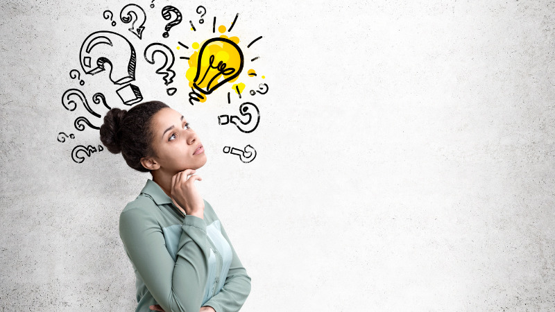 はてなマークと豆電球