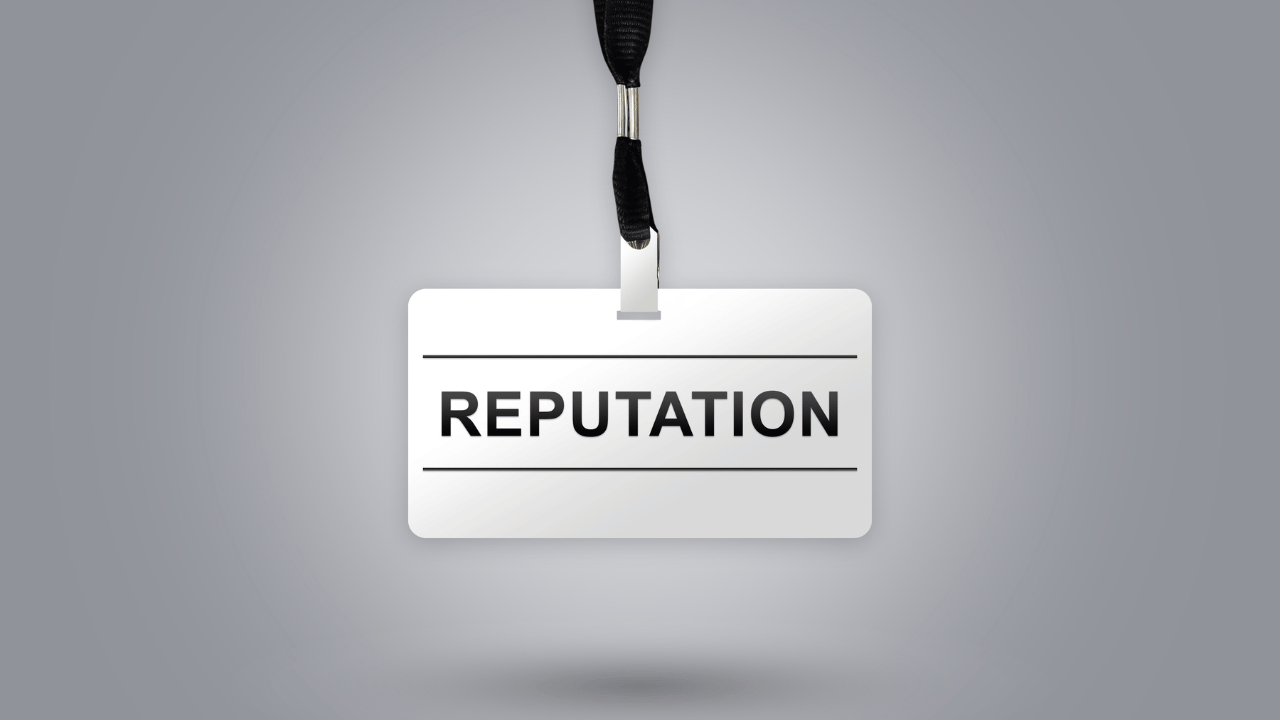 reputationと書かれたネームカード