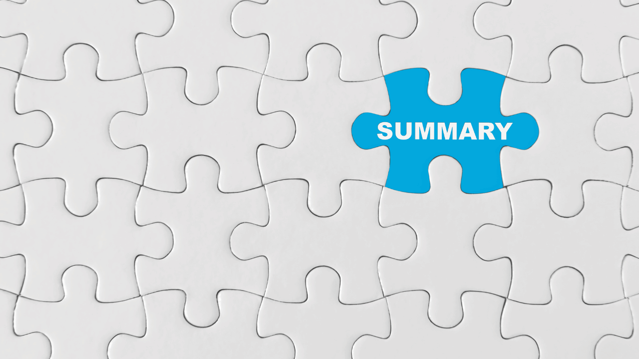 summaryと書かれたパズル